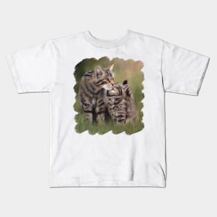 Scottish Wildcats Painting Kids T-Shirt